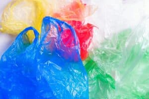 Colored plastic bags