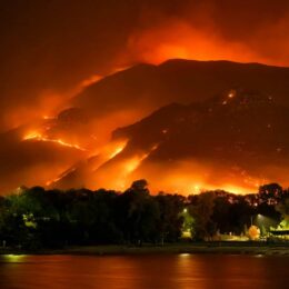 Wildfires in the mountains