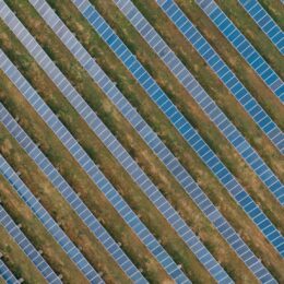Solar panels ina field