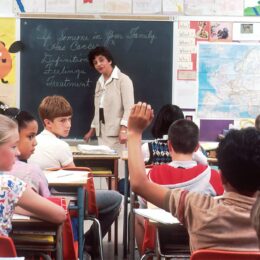 Classroom with children and a teacher