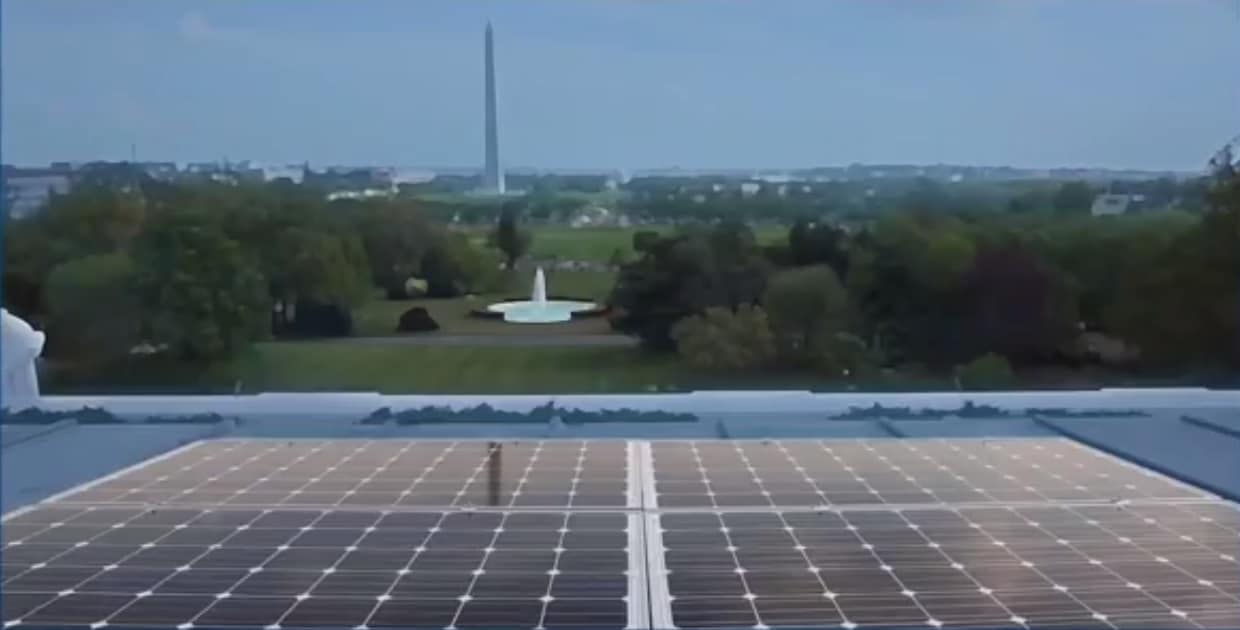Solar panels on the White House