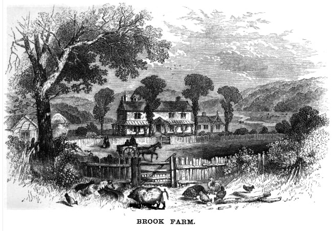 Engraving of Brook Farm, 1859