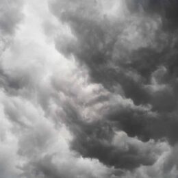 air pollution and grey clouds