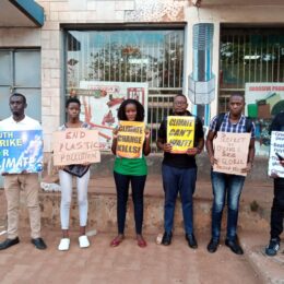 group of activists with signs