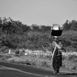 Woman carrying water