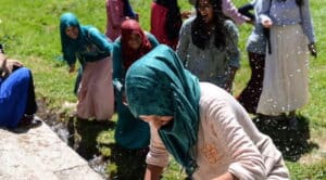 Morocco banner image of people planting trees with the Canopy Tree Project