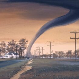 Artistic rendition of a cyclone