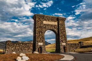 The Roosevelt Arch at Yellowstone National Park