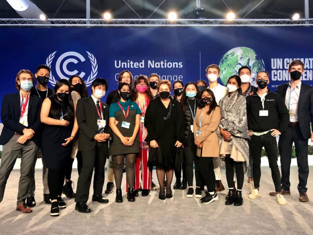 On August 14th, the Coalition will host a consultation with Marcele Oliveira, proposing a co-hosted side event with the COP30 Presidency in Belem. We’ll also identify ways youth can contribute to key processes like the Leaders’ Summit and the Sustainability COP. As part of YOUNGO (Youth Constituency under UN Climate Change Framework) with Patricia Espinoza UNFCCC Executive Director at the closing ceremony of COP26 Climate Summit in Glasgow, Scotland.