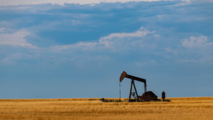 oil drill in field