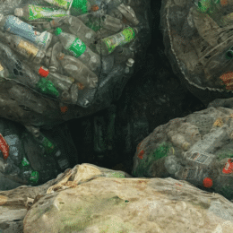 Plastic bottles in plastic bags
