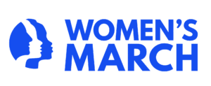 Women's March logo in blue